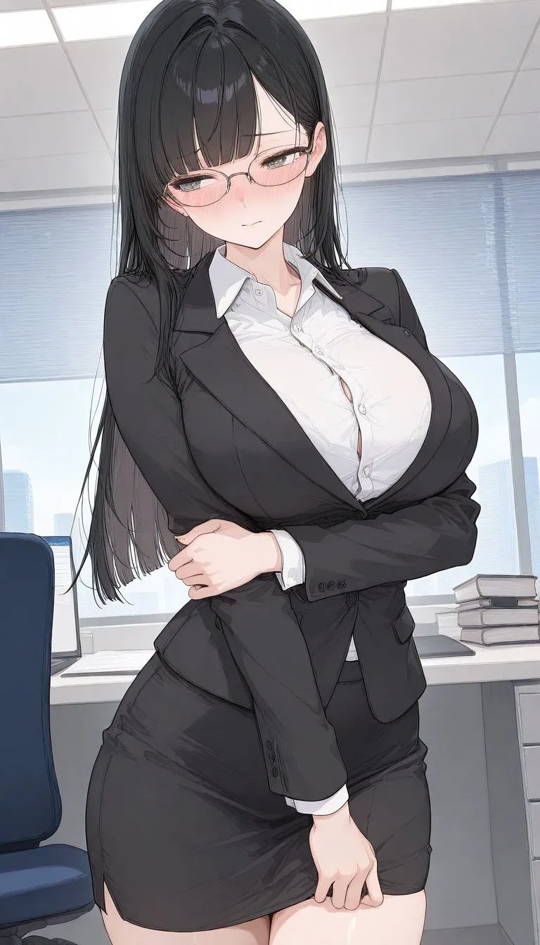 眼鏡巨乳OL（500枚） 画像1