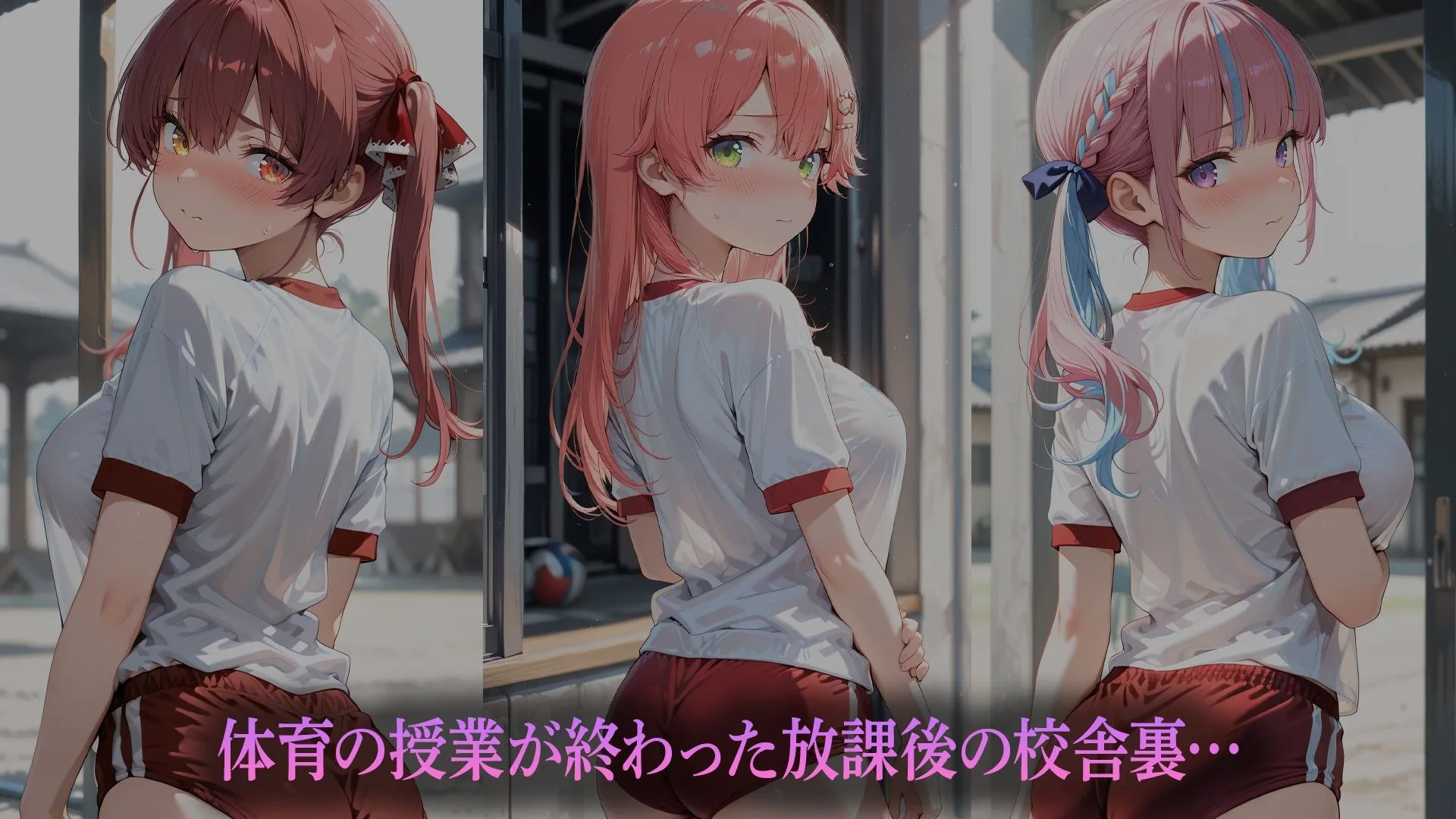 校舎裏の秘密(はーと)〜ブルマ姿の彼女と〜 (ホ●ライブバージョン) 画像1