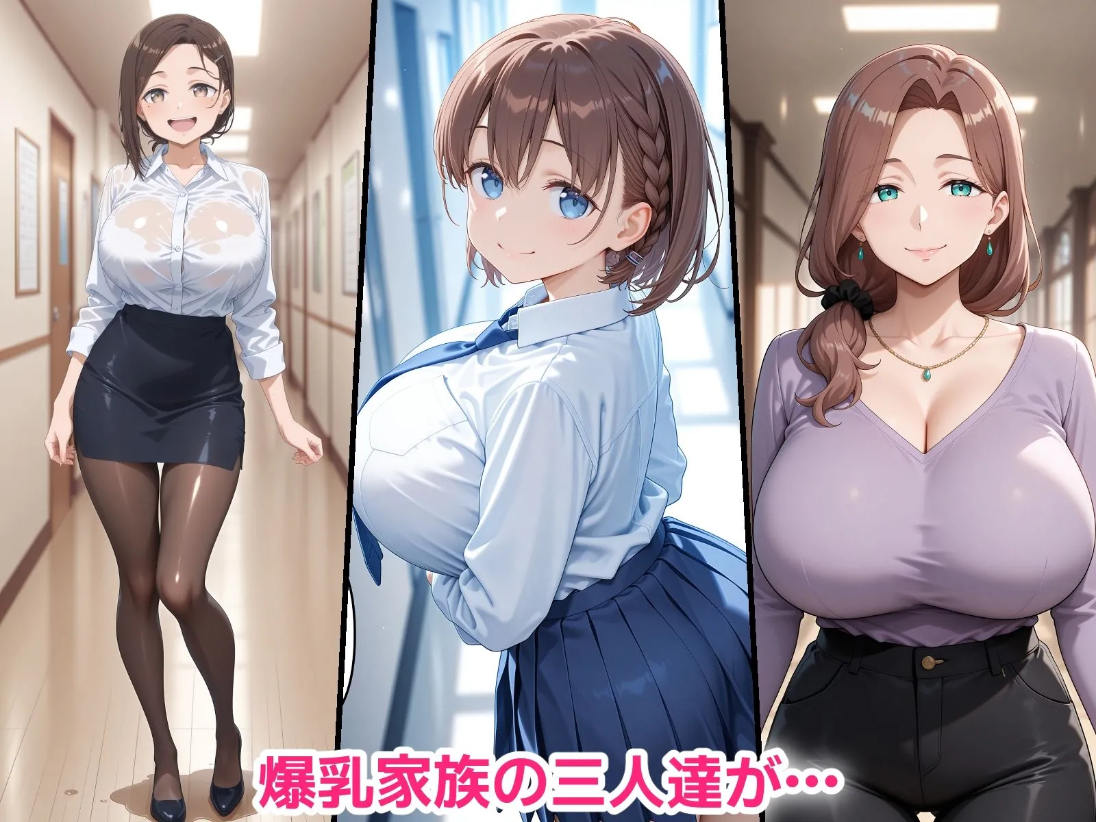 催●おじさんに寝取られる爆乳家族の3人〜全員メス堕ち・孕ませ〜 画像1