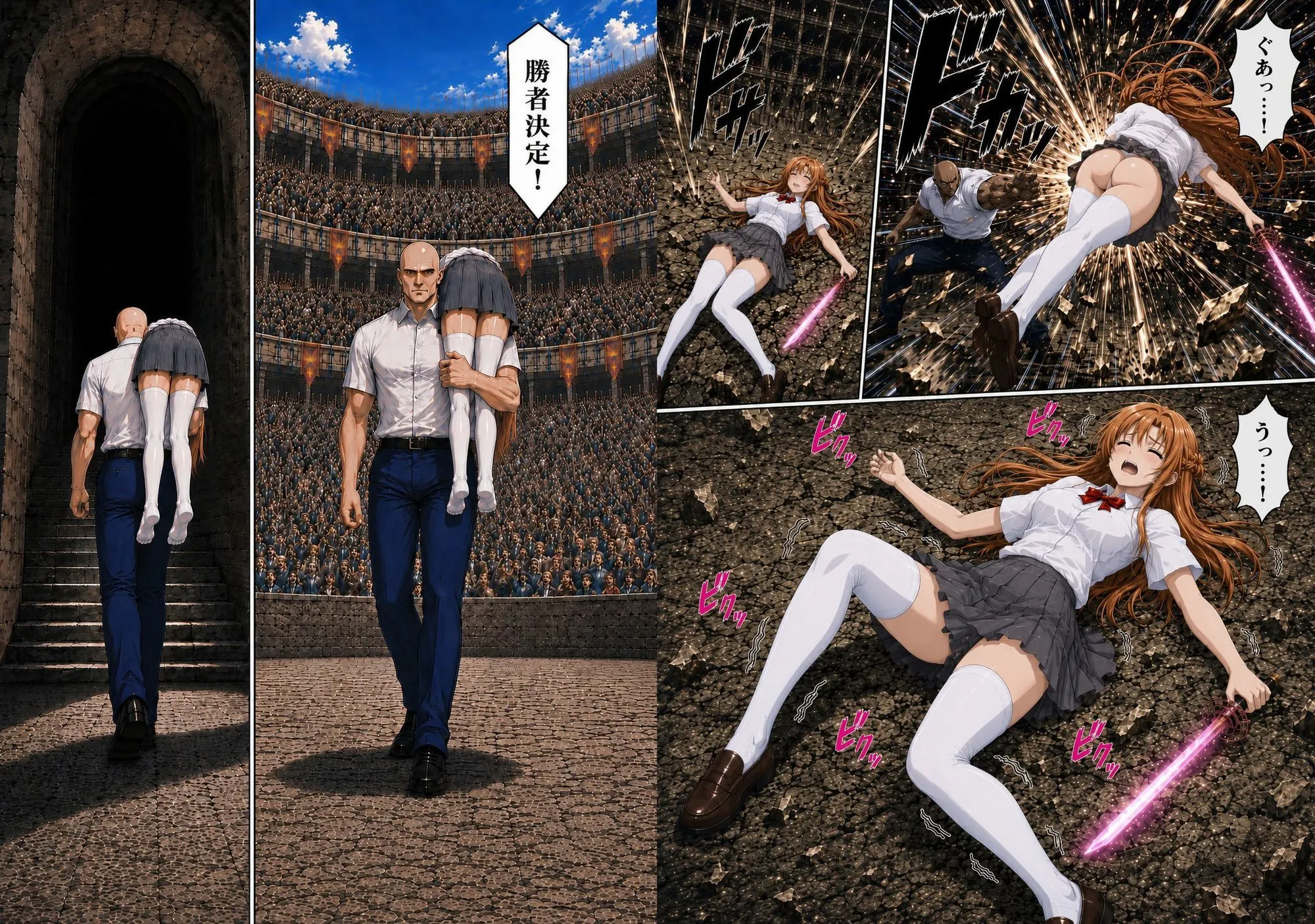 敗北して監禁されたア〇ナ 画像3